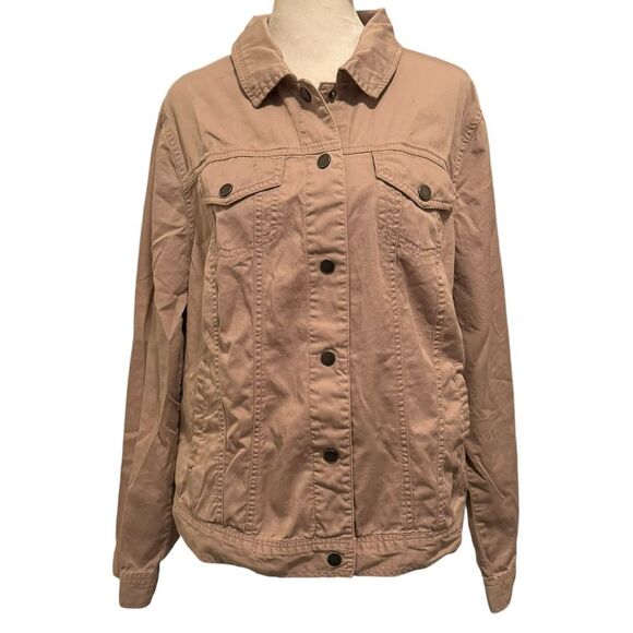 Torrid Denim Shacket Women’s Size 1 Twill Pink Lightweight - Picture 2 of 8